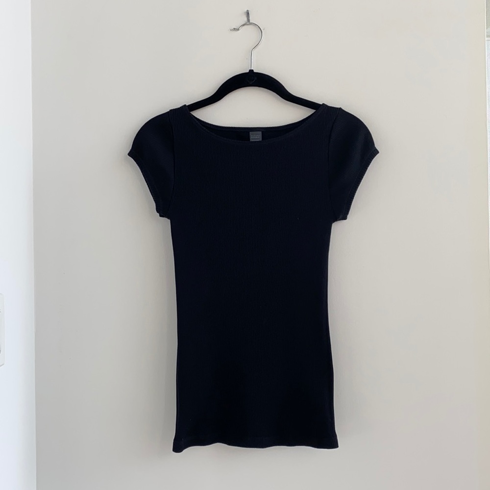 Banana Republic Heavyweight Ribbed Cap Sleeve Tee